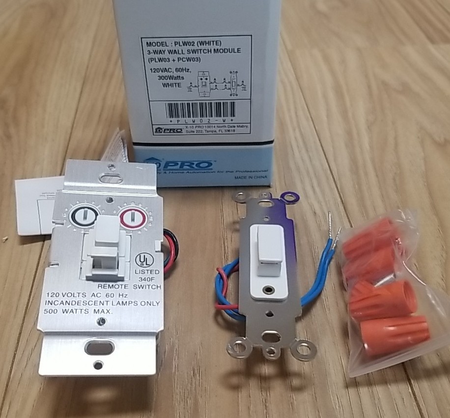 X-10 PRO PLW02 (Ivory) 3-Way Wall Switch Module NEW