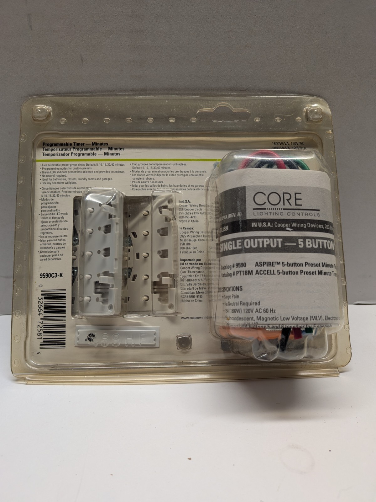 Cooper Wiring Devices 9590C3-K Programmable Timers NOS Sealed Eaton Aspire