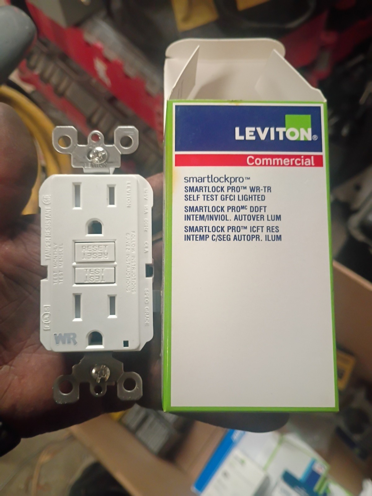 Leviton GFWT1W Self-Test SmartlockPro GFCI Receptacle – White