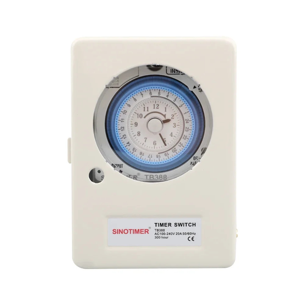 Quartz Timer Switch 100-240V 20A DIN Rail 24H 15Min Waterproof Mechanical Tools