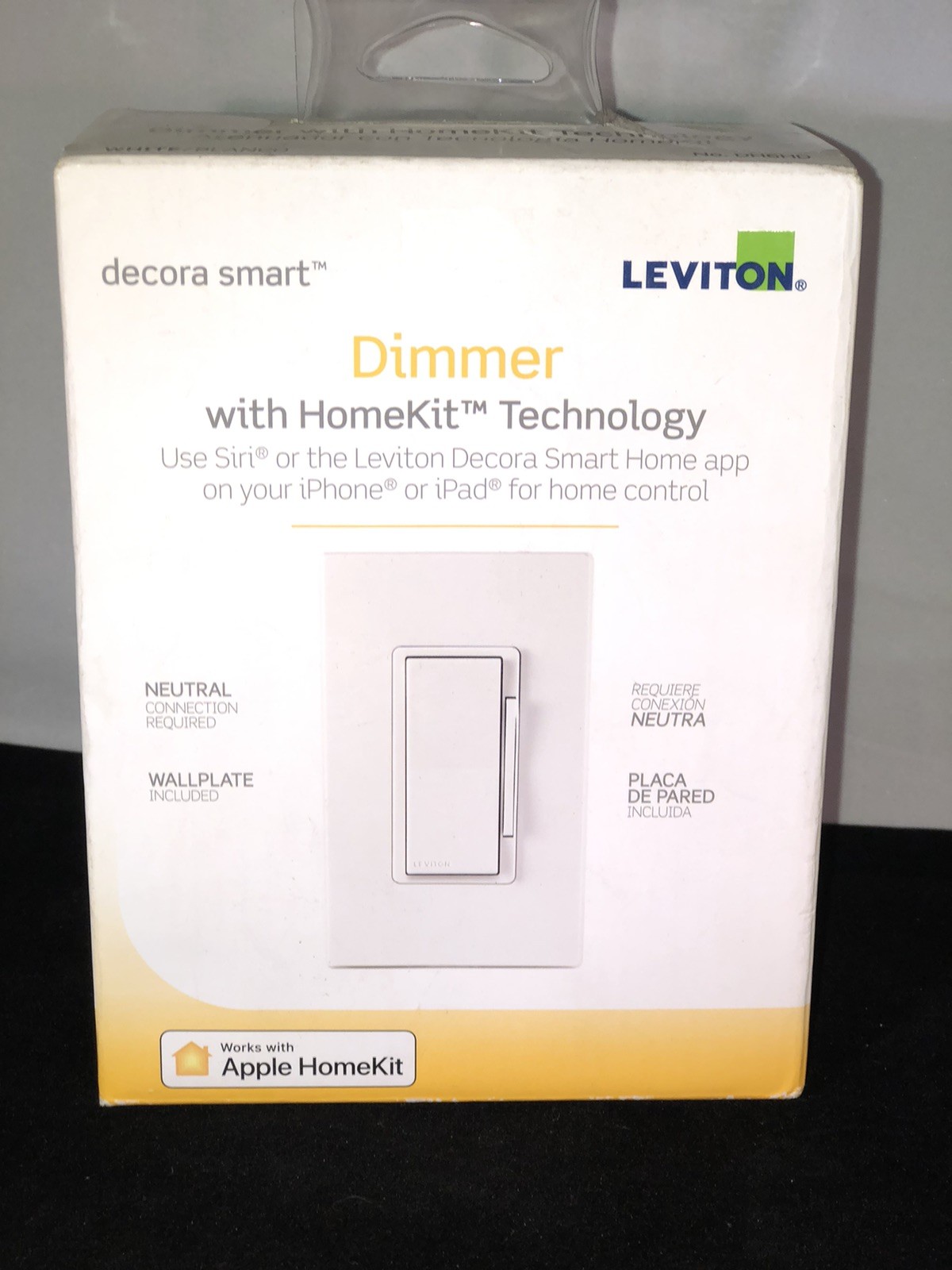 Leviton Smart Switch with wall plate DH15S-2RW HomeKit Apple Compatible