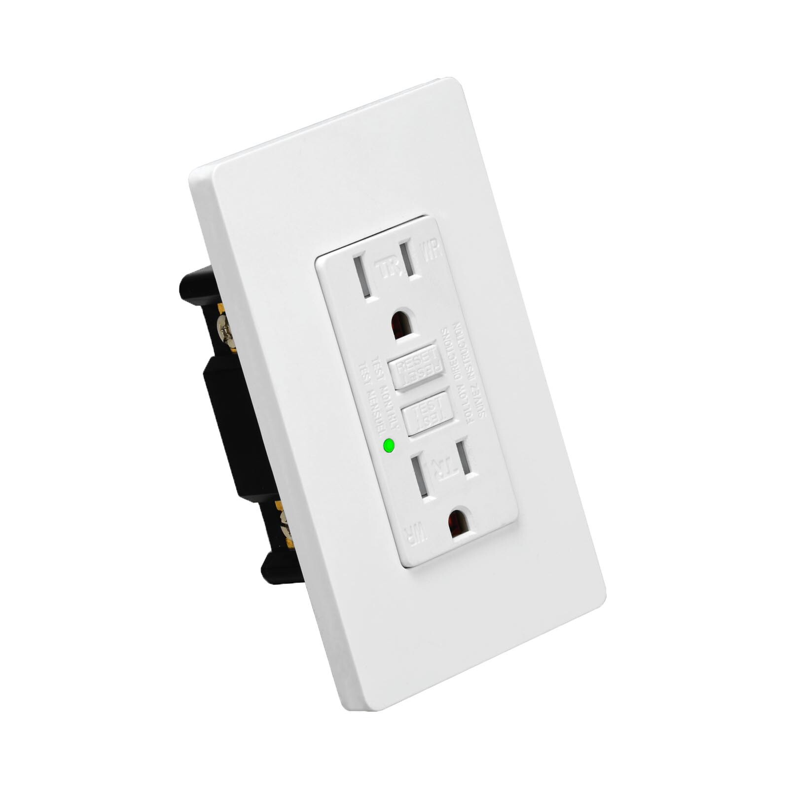 GFCI Outlet 20 Amp GFI Receptacle LED Indicator Tamper-Resistant with Plate × 40