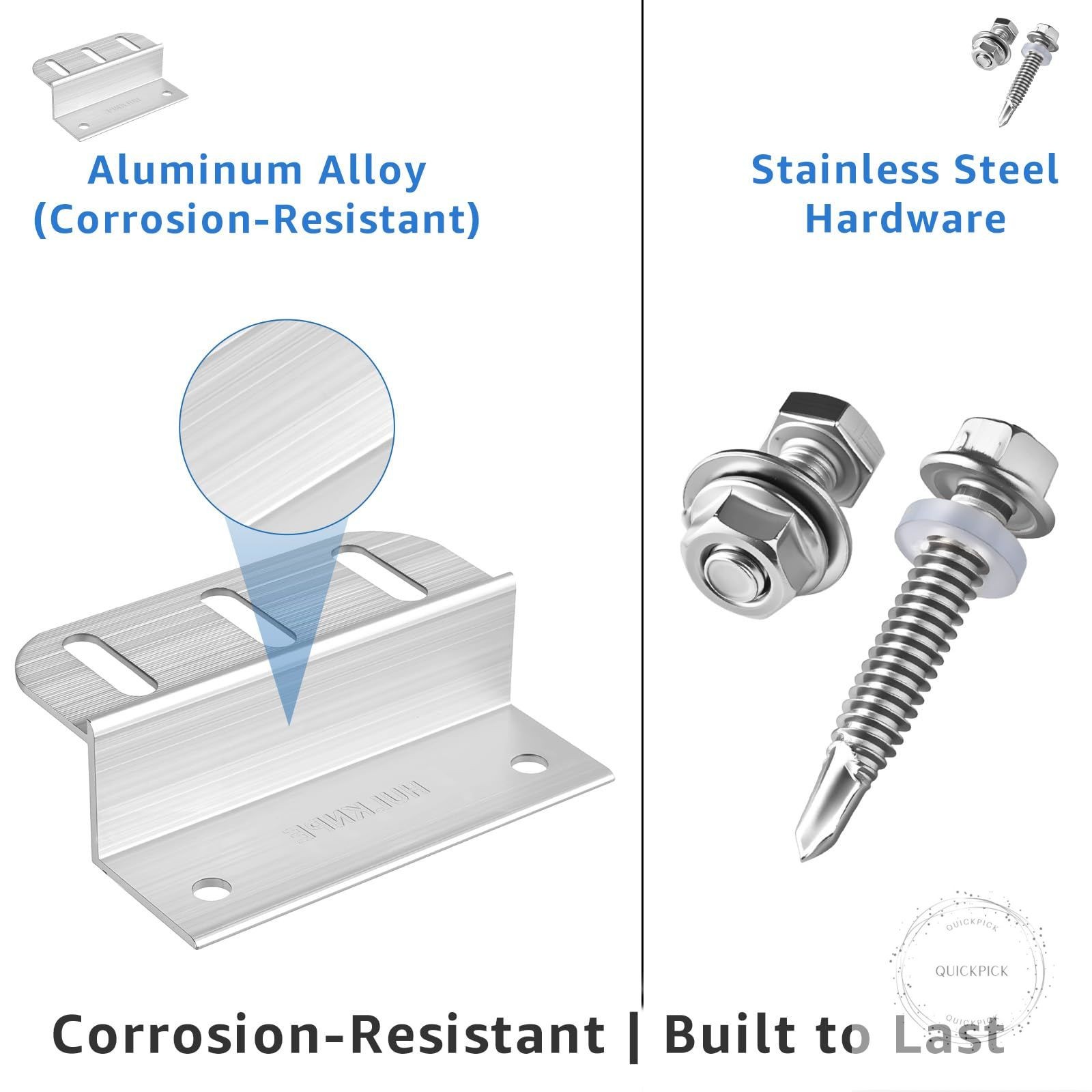 Z Brackets Solar Panel Mounting Kit (16 Pack) – Heavy Duty Corrosion-Resistant