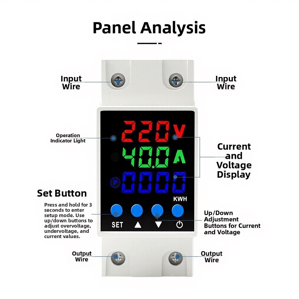 For Heavy Usage Voltage Protector Overvoltage for relay Real-time Monitoring