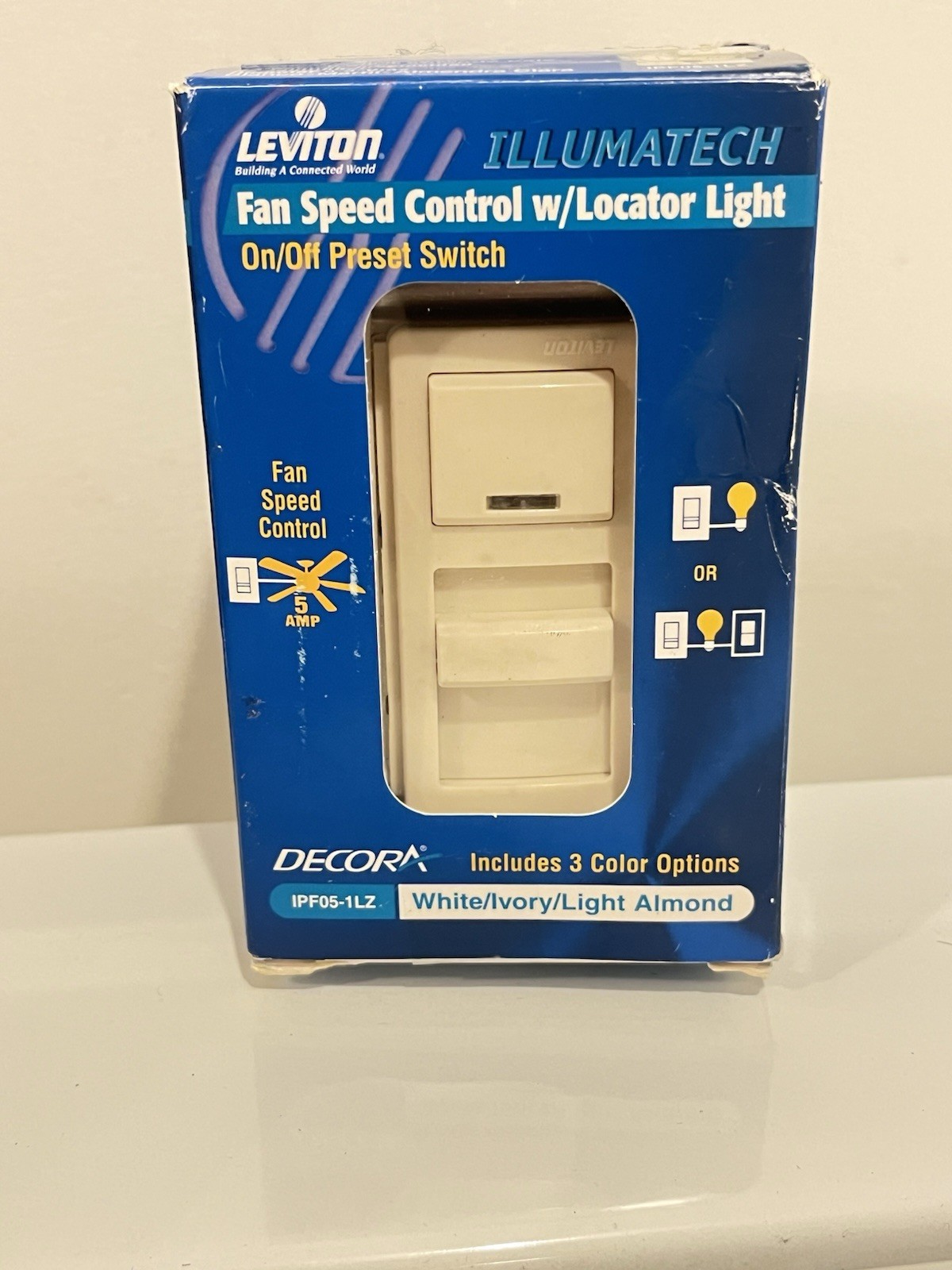 Leviton Decora IPF05-1LZ Fan Speed Control White/Ivory/Light Almond