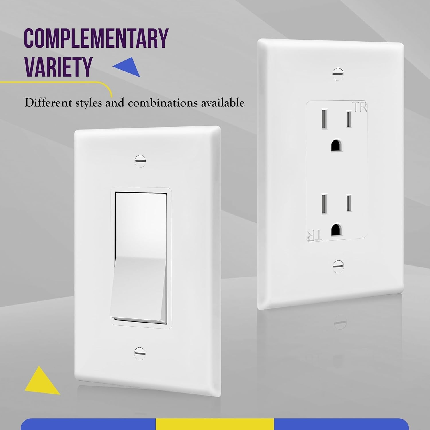 Mid-Size Glossy Decorator Wall Plate – Durable Polycarbonate, 1-Gang Design