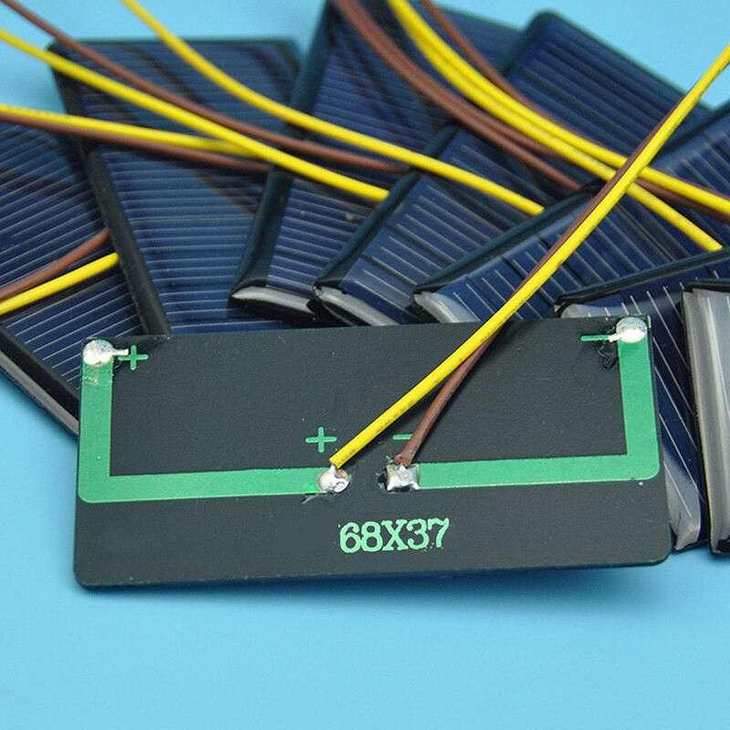 1-10Pcs/lot 5V 60mA Polycrystalline Silicon Solar Panel Cell Battery DIY Modules