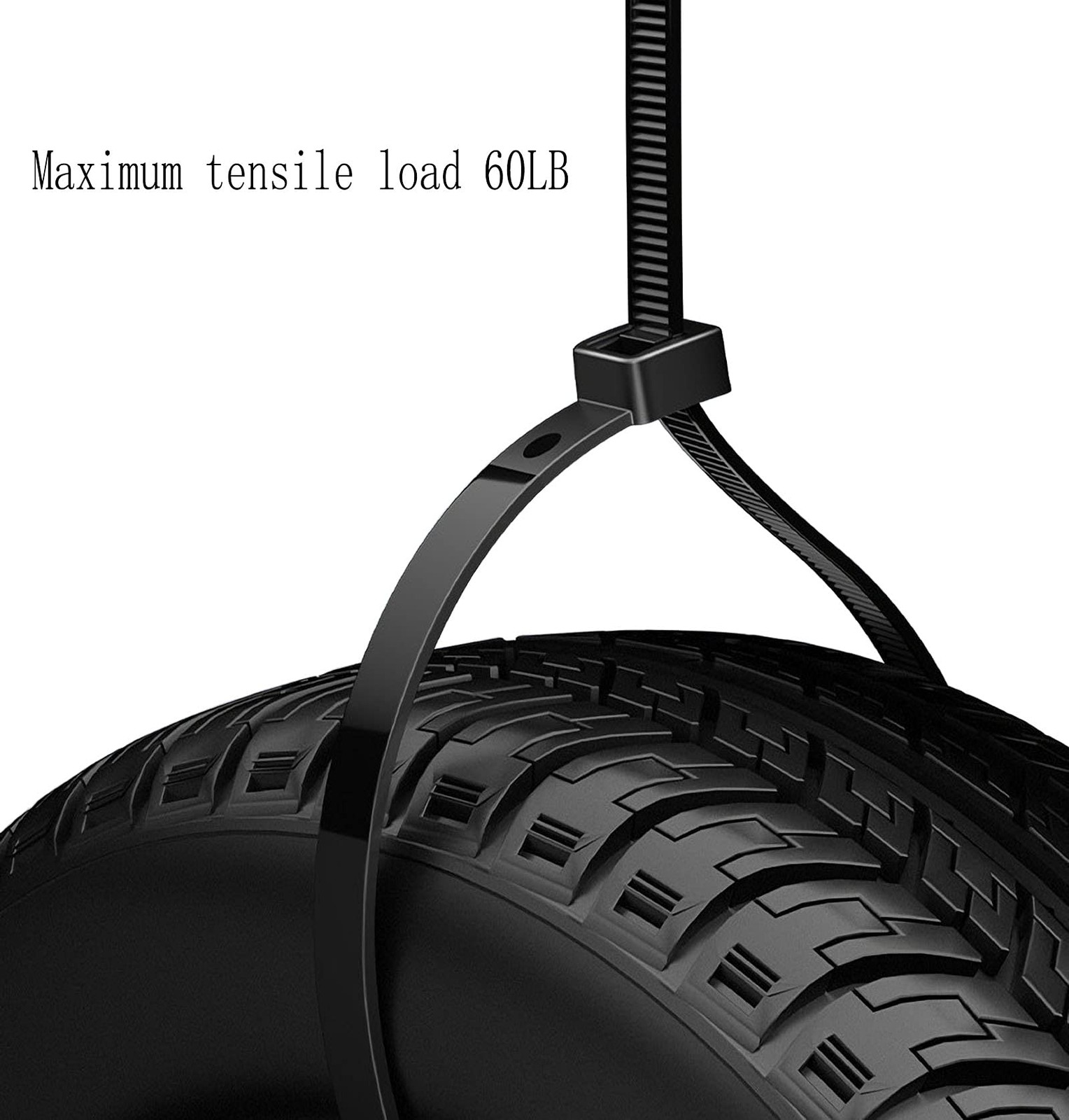 Zip ties 18 inch black Cable 100 pcs/Pack 18″(W0.2-100Pack), Black