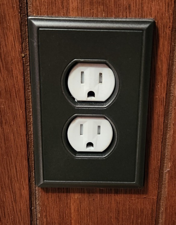 Somerset Double Light Switch Wallplate NO VISIBLE SCREWS #363065 Brand New”IRON”