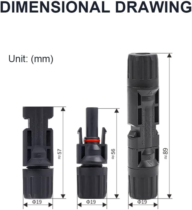 10/20/50/100 Pairs Male Female Solar Panel Wire Cable Connectors Waterproof 30A