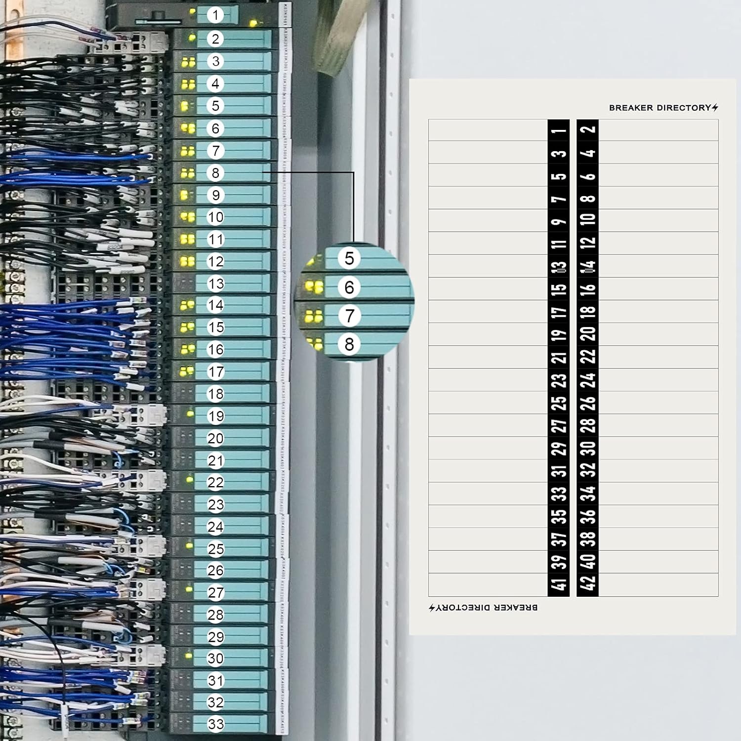 Gersoniel Breaker Panel Labels Electrical Electric Box Sticker Number Directory