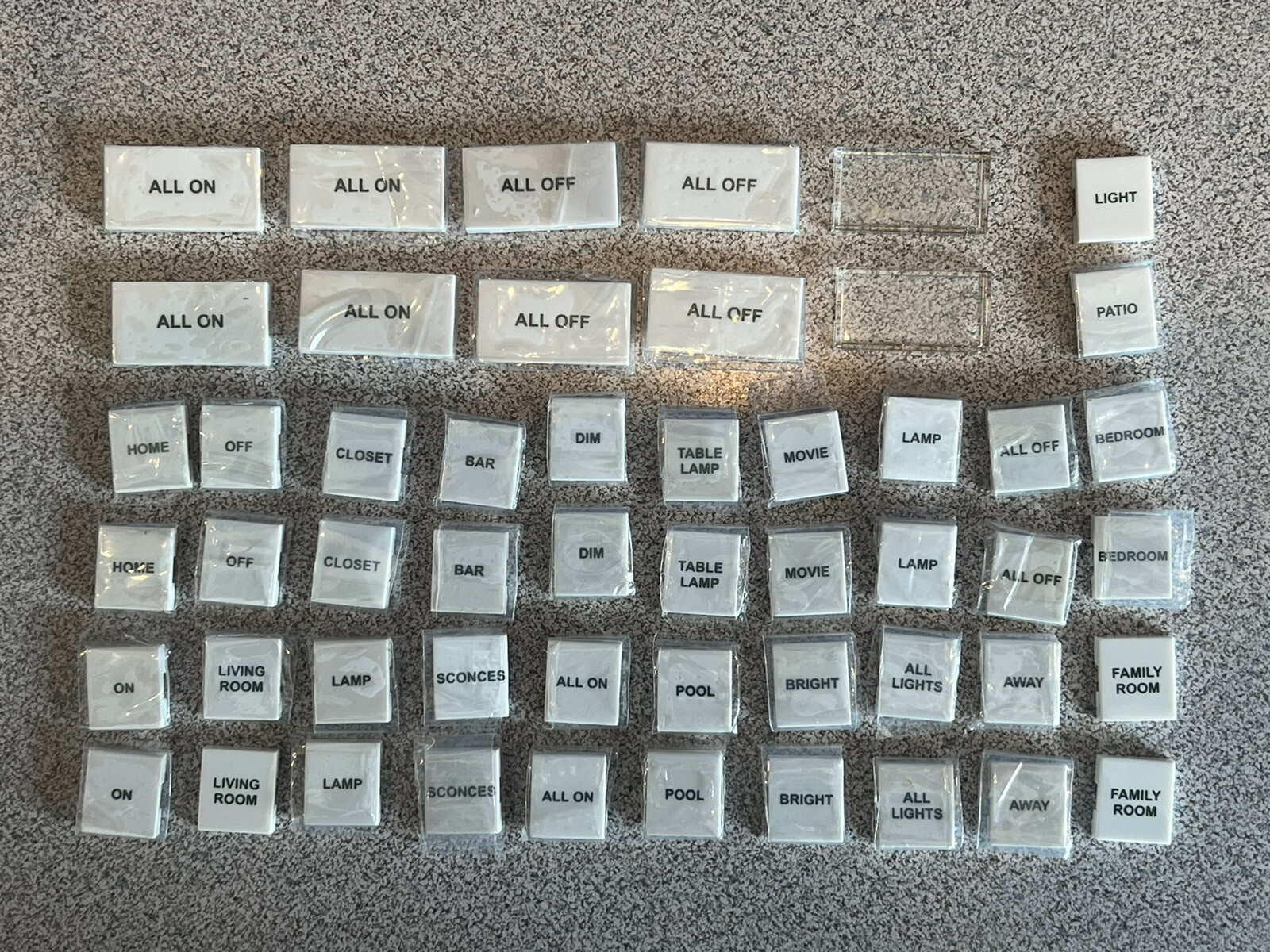 Insteon Customized Buttons for 6 or 8 button KeypadLinc Switches – You Pick