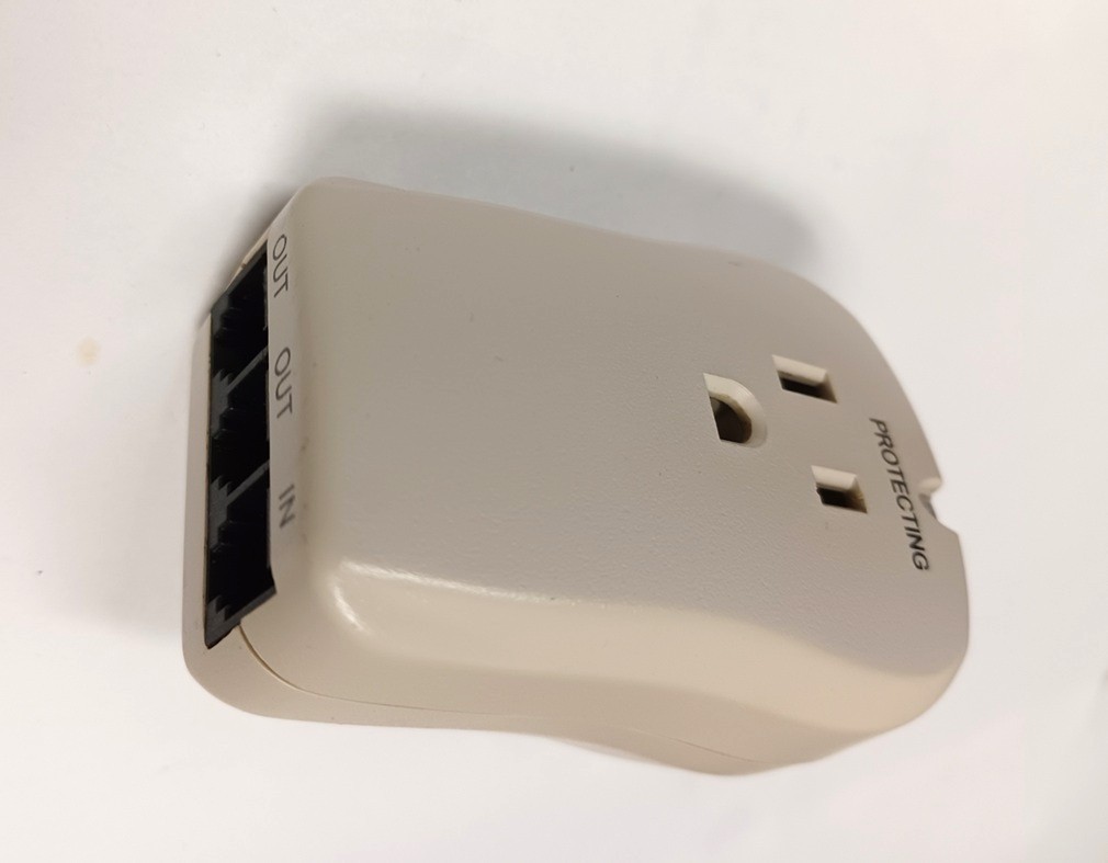 Surge Protector Phone/FAX/MODEM Protection w/ Splitter, 450 J, New Old Stock