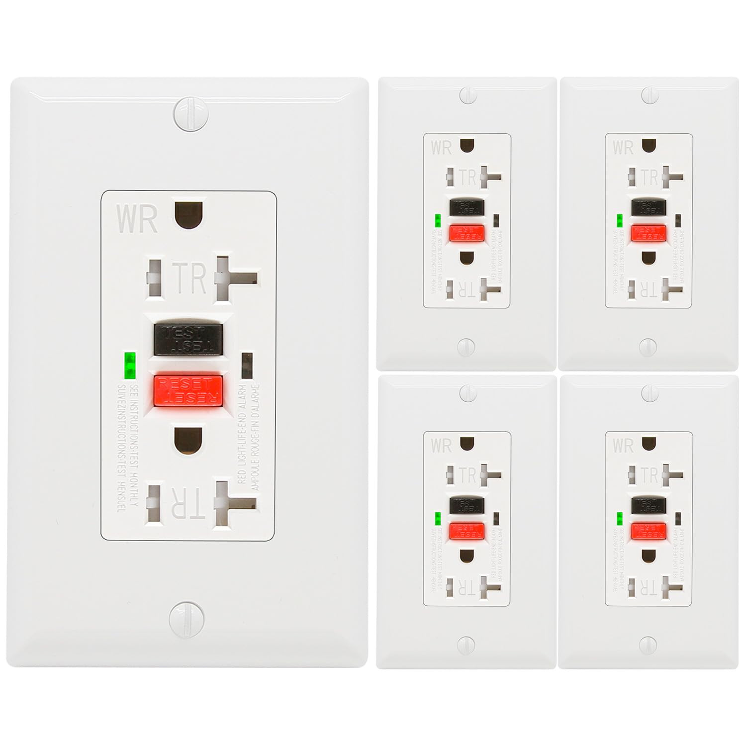 GFCI Outlet 20 Amp, UL Listed, Self-Test GFI Receptacles, Tamperresis