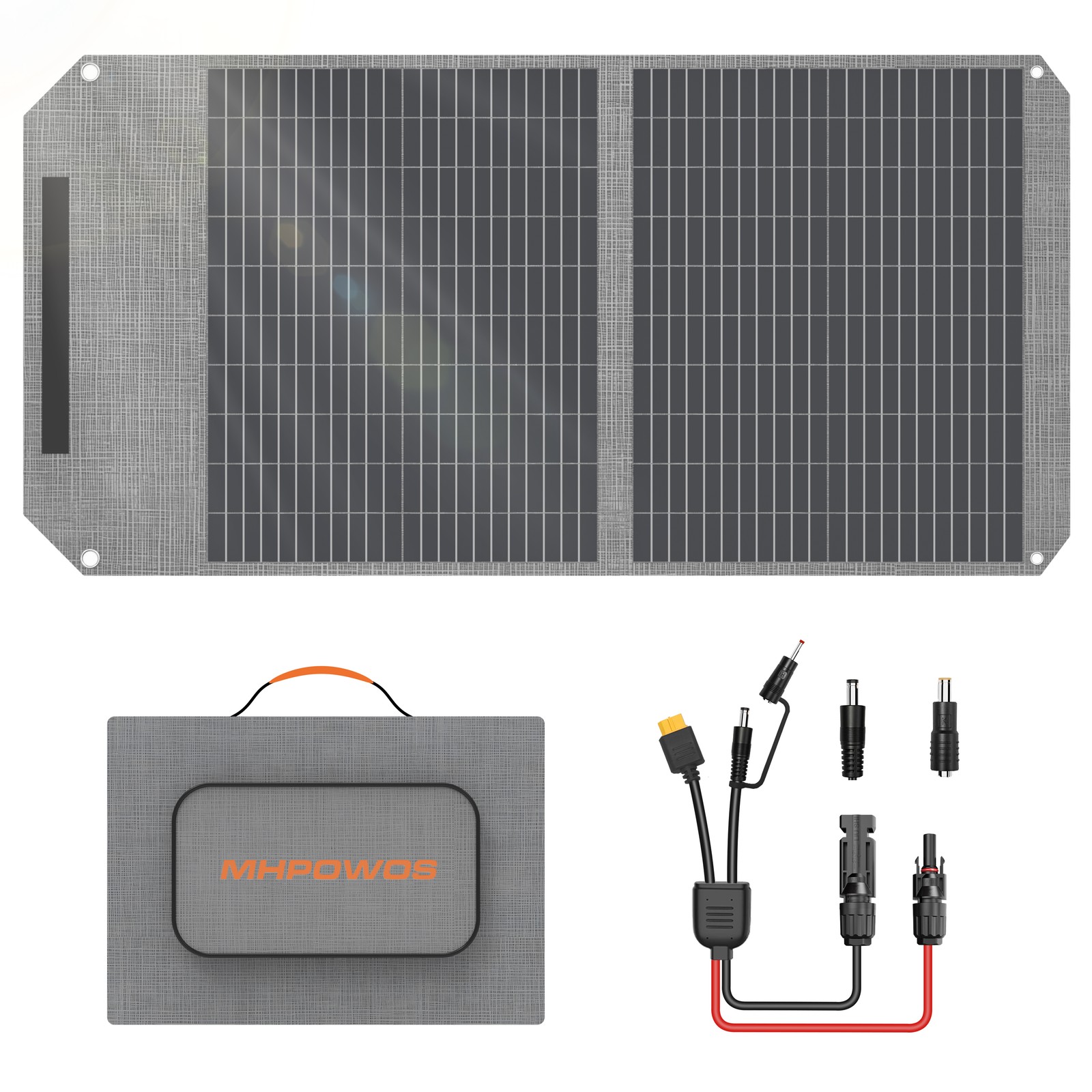 Mhpowos 100W Portable Solar Panel Solar IP65 For small Power Station RV Camping