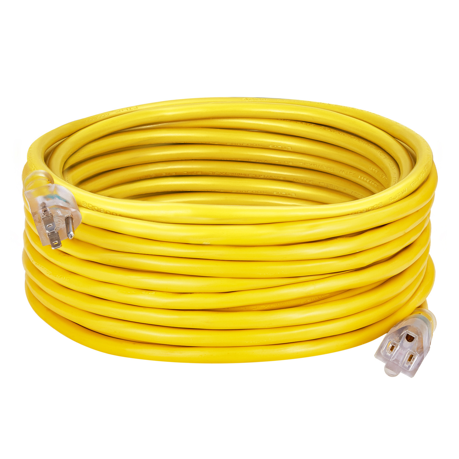 VEVOR 100FT Extension Cord 12AWG 15Amps 1875W 3 Prongs with Lighted End