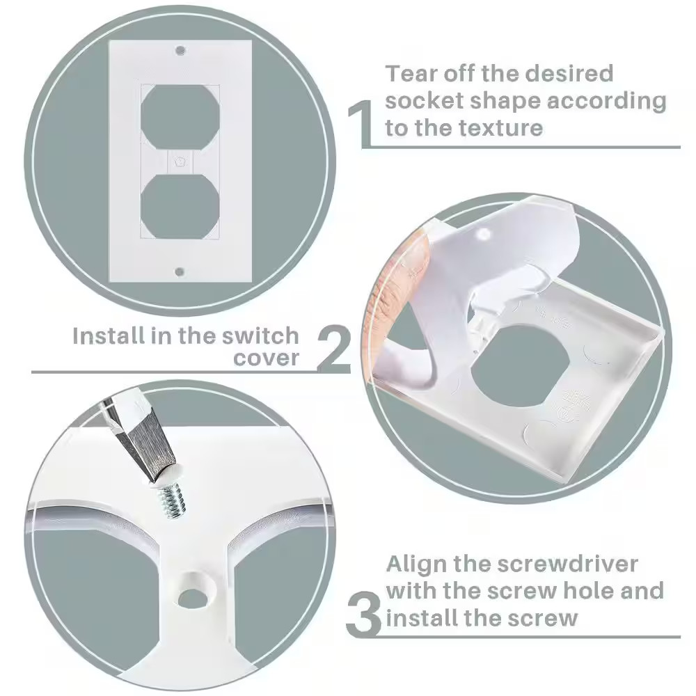 2.5 In. X 4 In. Outlet Insulation and Foam Insulation Pads for Light Switches an