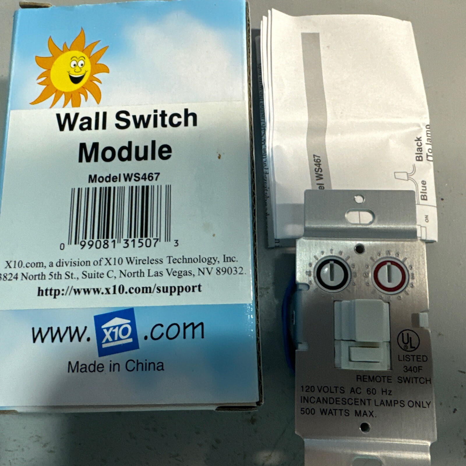 X10 Wall Switch Module WS467 – NEW By X10