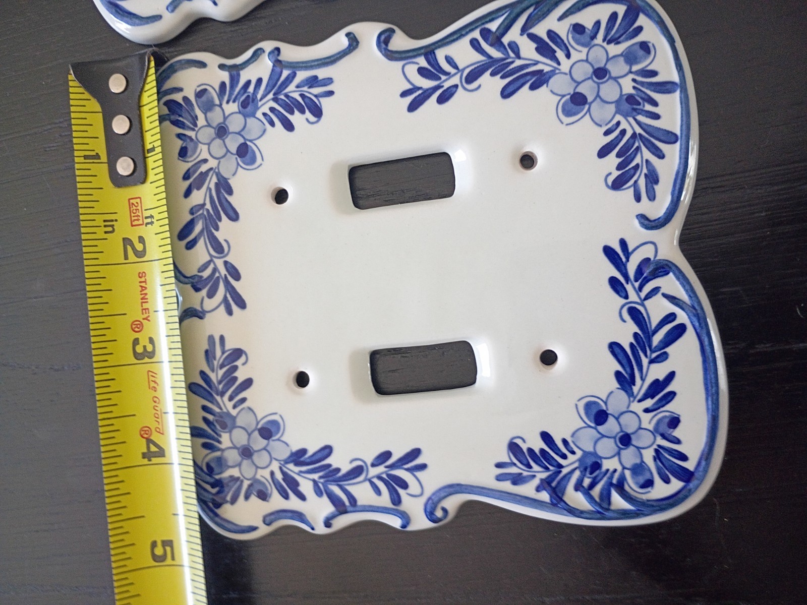 Vintage Delft Blue – Double Light Switch Plate Covers – Set of 2 NOS