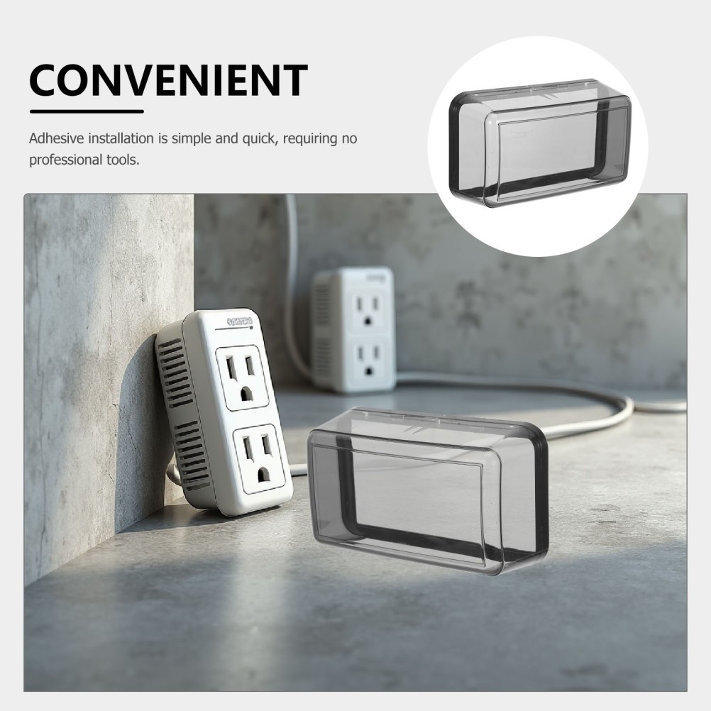 2Pcs Adhesive ABS Outlet Protector for Home Kitchen Bathroom