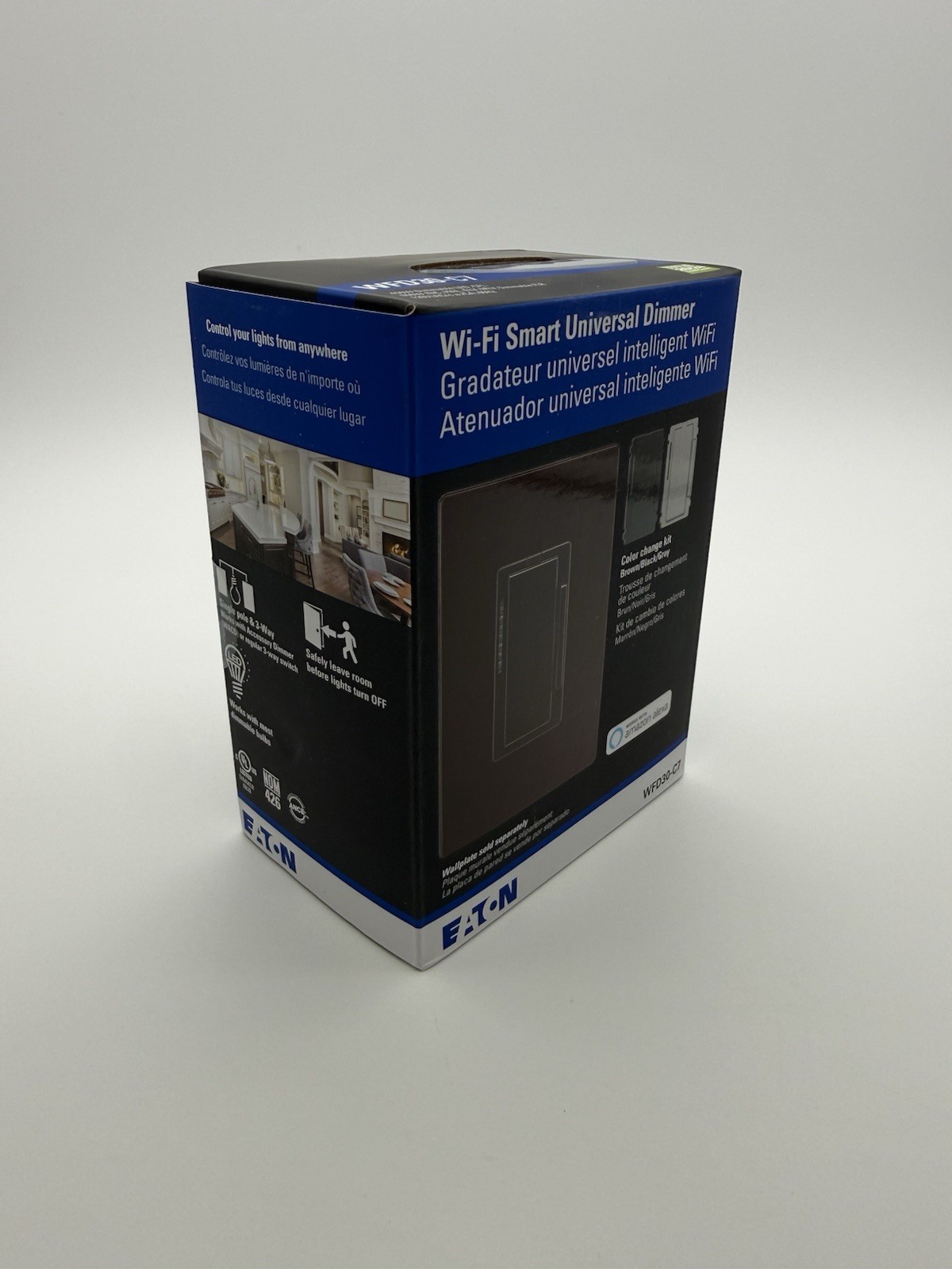 Eaton Wi-Fi Smart Universal Dimmer WFD30-C7 Brown Black Gray – Factory Sealed