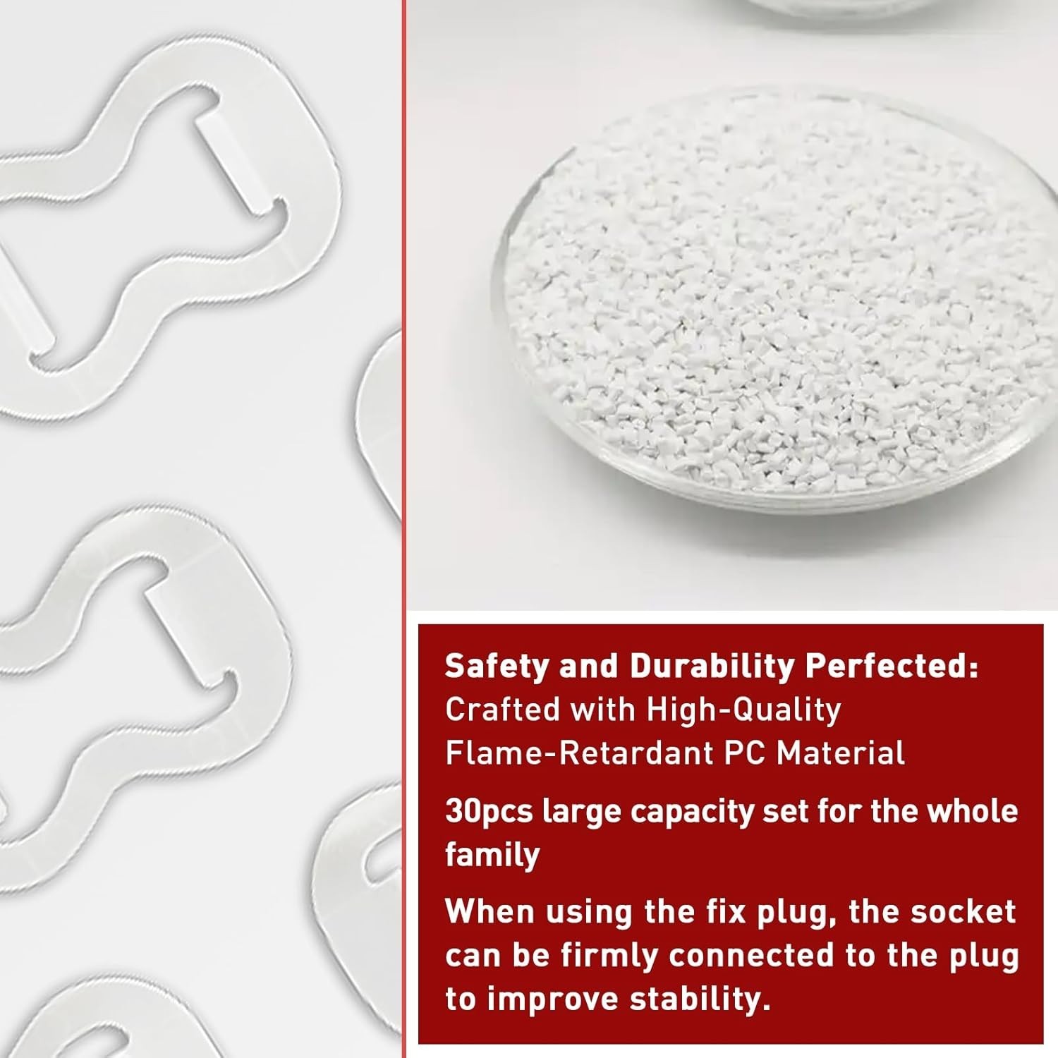 Universal Compatibility Loose Outlet Fix Plug – 30-Pack for Safe Electrical Use