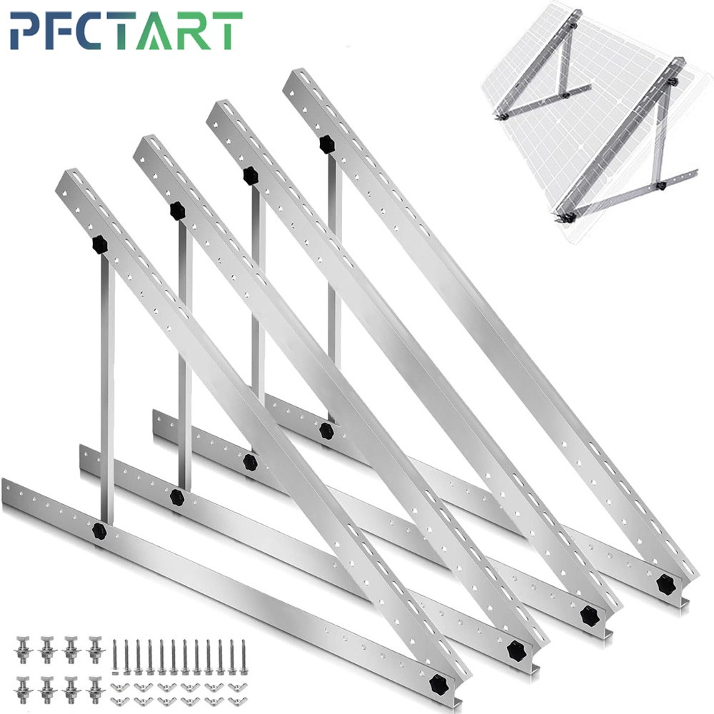 2Set 45 Inch 0-90° Adjustable Solar Panel Brackets Mount Tilt Bracket Caravan RV