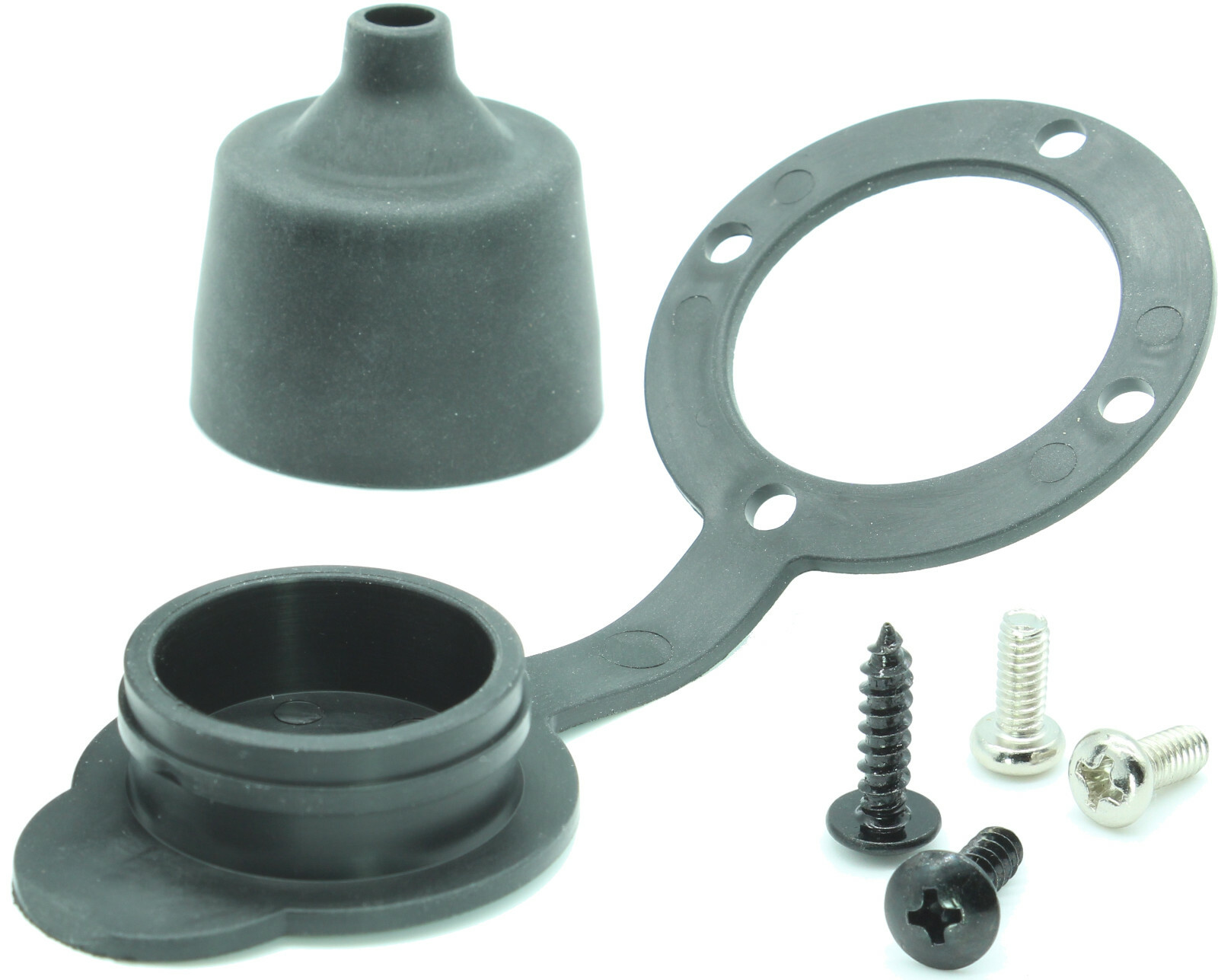 Journeyman-Pro 5278 15 Amp 125 Volt, NEMA 5-15P Flanged Inlet Receptacle Black