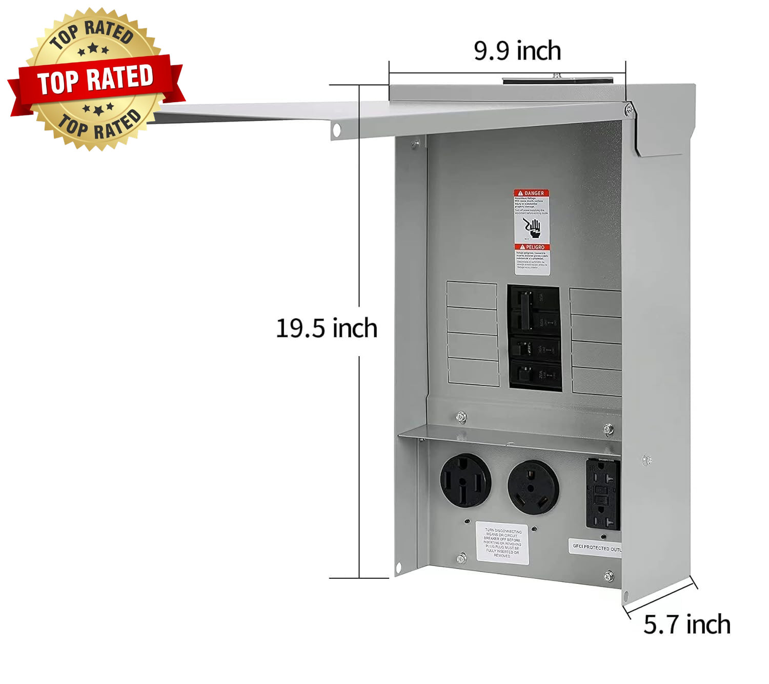 Electrical Panel RV Electrical Outlet Panel with Breaker Prewired Circuit 20 30
