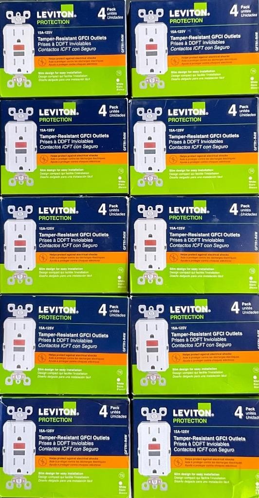 40PCS GFTR1-R4W 15A GFCI TAMPER RESISTANT WHITE NEW