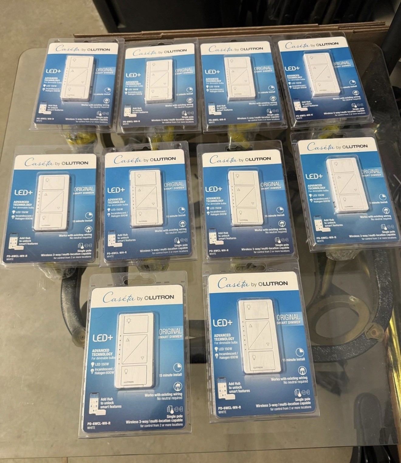 10 PCS Lutron Lighting Dimmer Switch – White Original PD-6WCL-WH-R Caseta