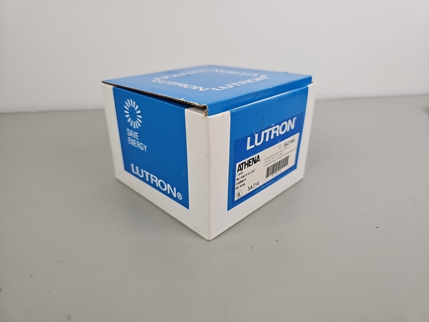 Lutron Athena T-600 5A314A Commercial Grade Incandescent Rotary Dimmer Gold Tone