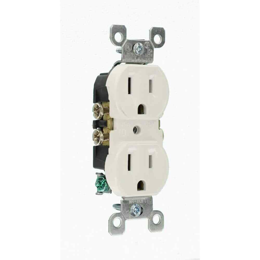 10 Pack Outlet Receptacle 125V 15 Amp Duplex Residential Dual Electrical Wall