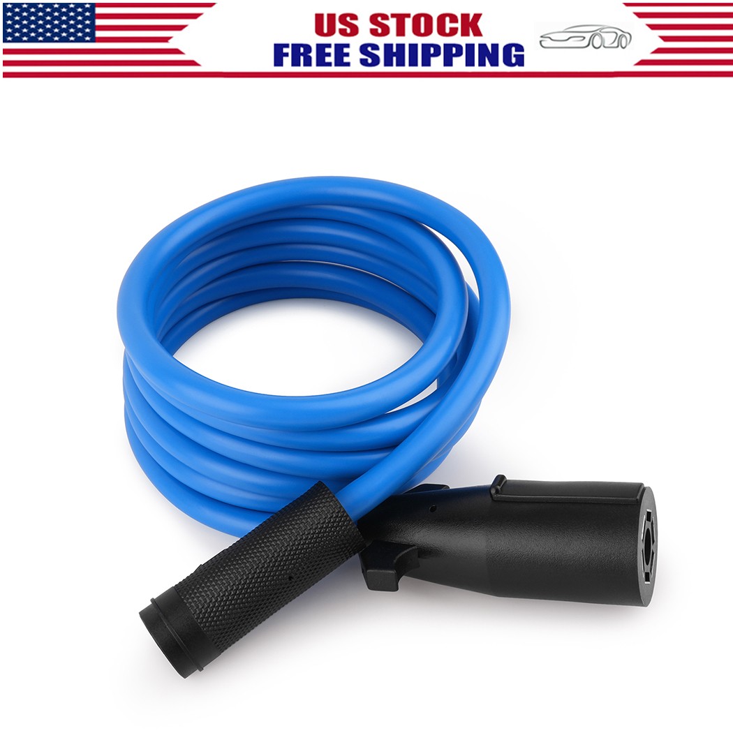 7-Way RV Plug to Round Socket Cable Cord For 14′-20′ Gooseneck Bumper Pull