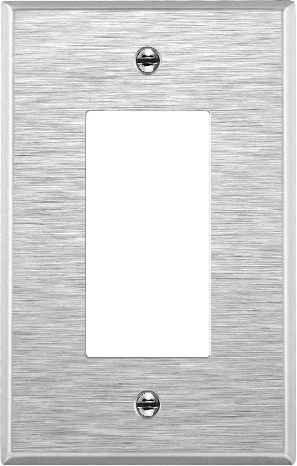 Decorator Switch or Receptacle Outlet Metal Wall Plate, Corrosion Resistant, Siz