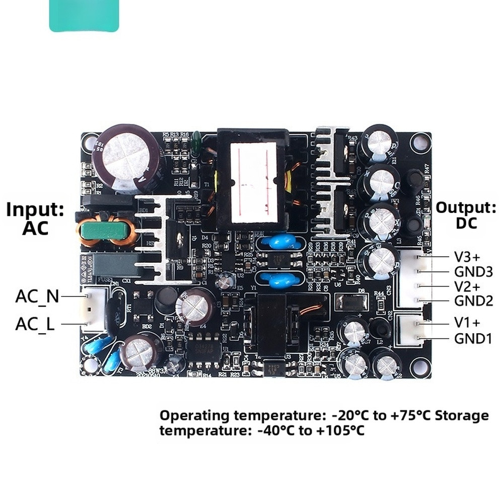 Triple Output 88W Power Supply 5V 12V 15V Isolated DC DC Converter Board