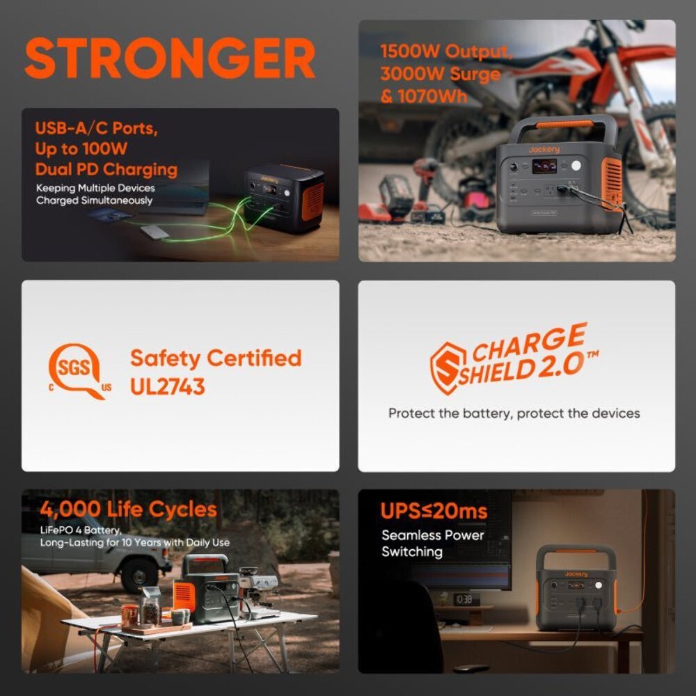 Jackery E1000V2 + SolarSaga 100 – Ships to PR HI AK Guam Saipan – Trusted Seller