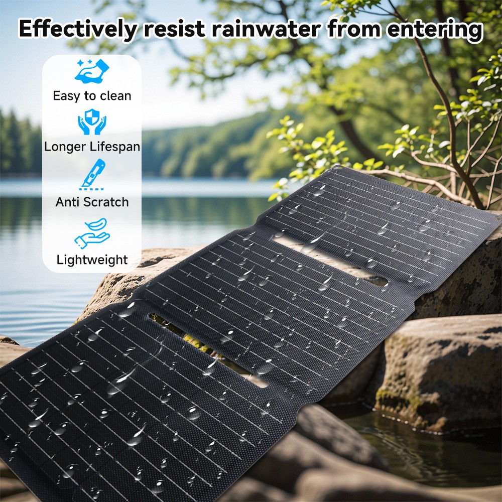 40W 5V Foldable Portable Solar Panel USB Type-C Charger for RV Car Boat Camping