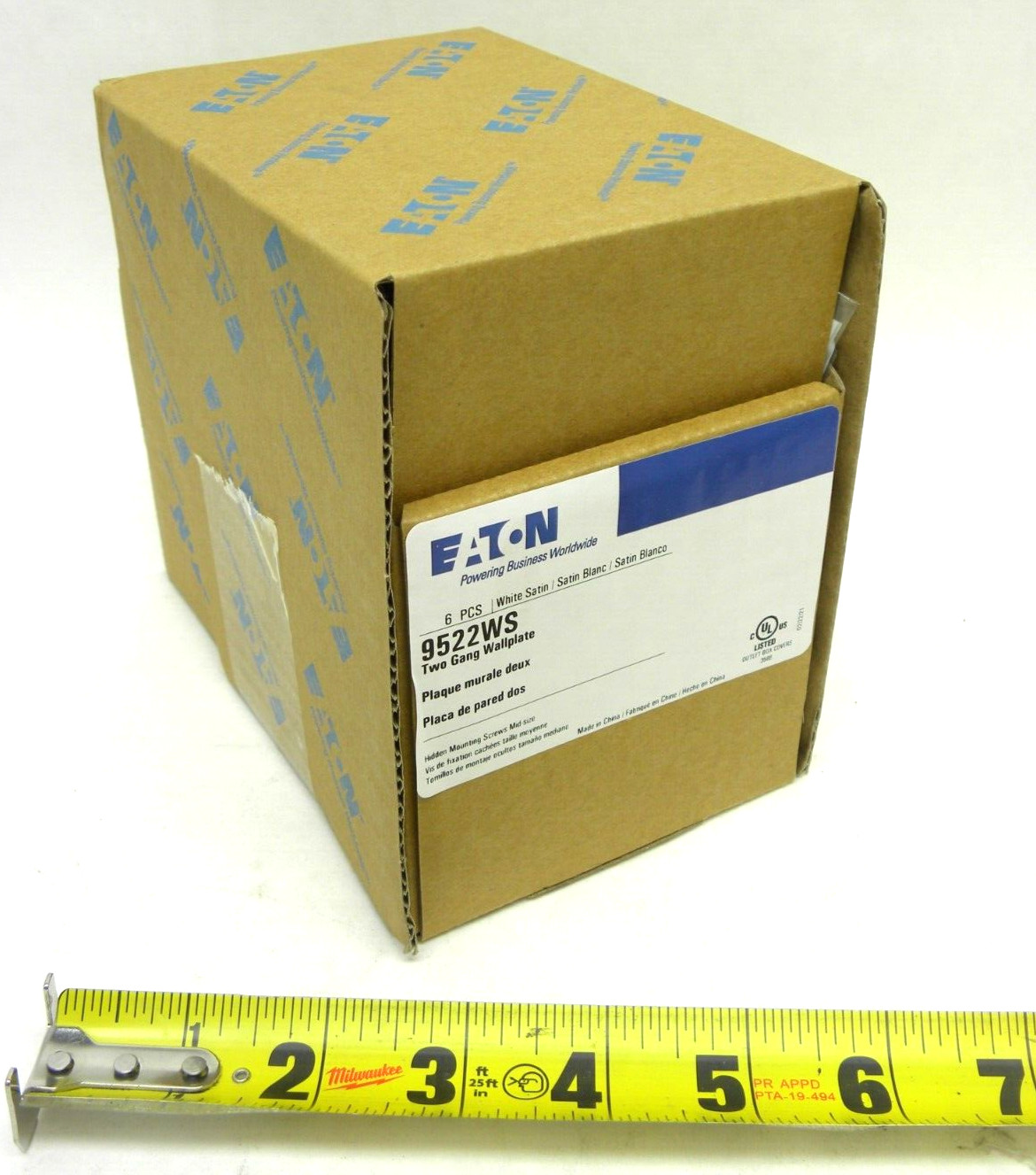 CASE OF 6 – EATON 9522WS Aspire 9522 Decorative Mid Size Screw White Satin