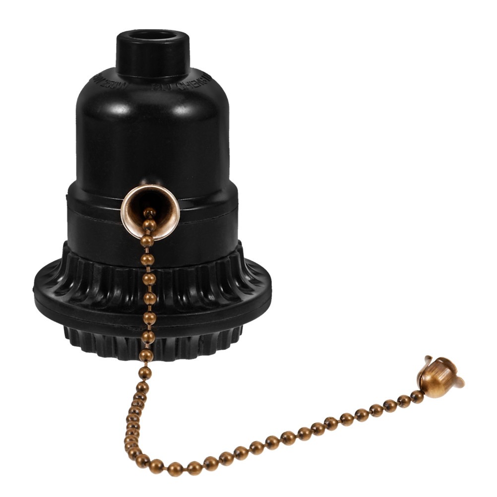 Wear Resistant Pull Chain Lamp Base Black for Versatile Lighting Applications