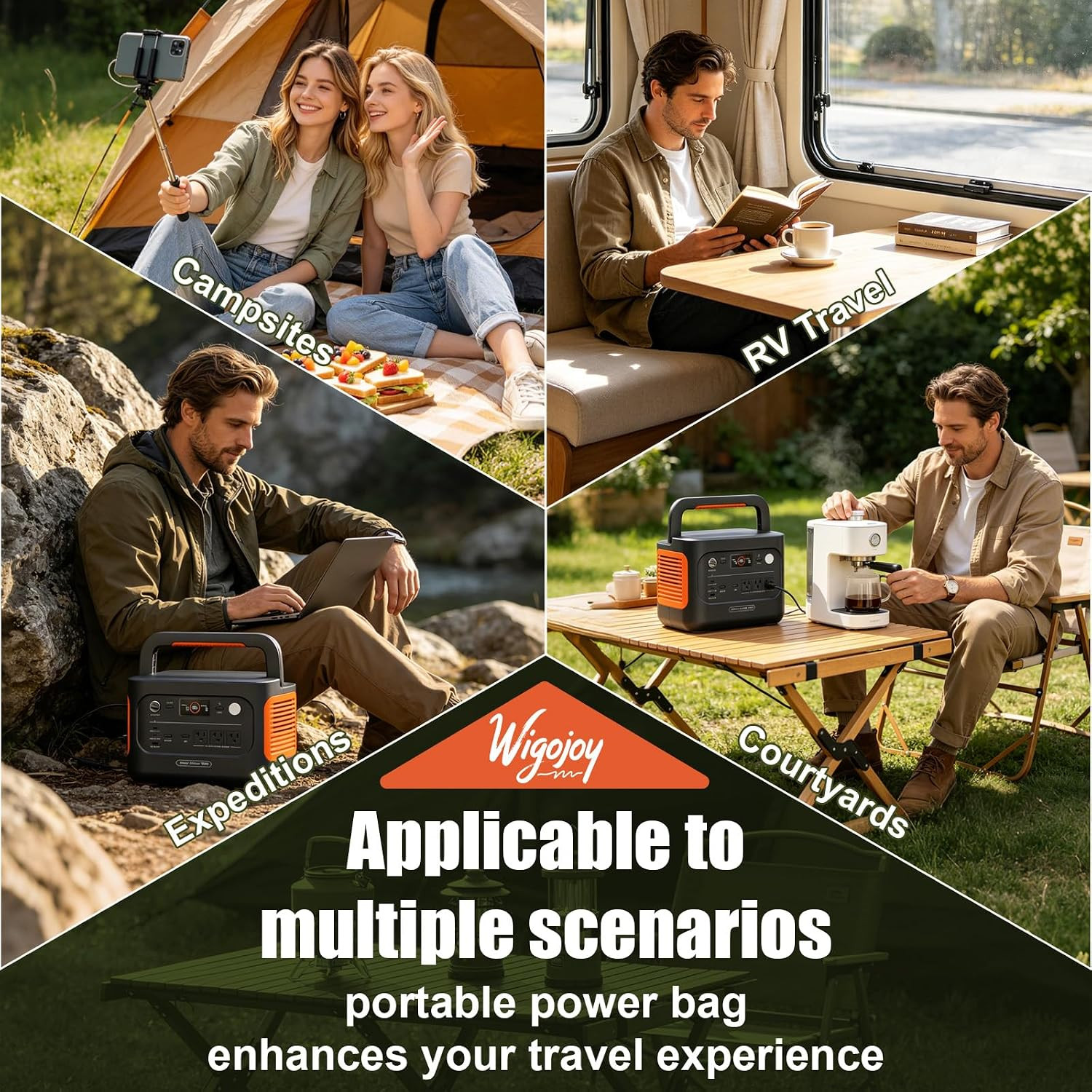 Portable Power Station Bag Compatible with Jackery Explorer 2000 V2, Features Ch