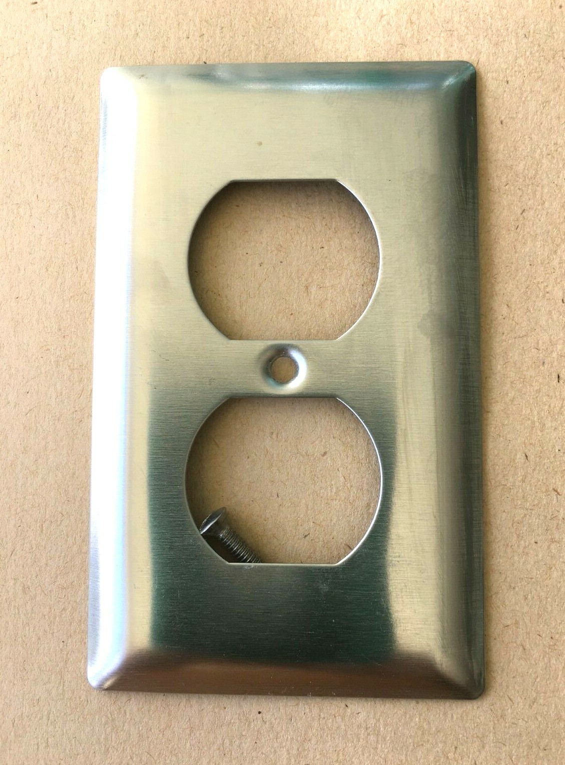 Brushed Stainless Steel Duplex Outlet Wall Cover Plates, 1, 3 or 5 Gang