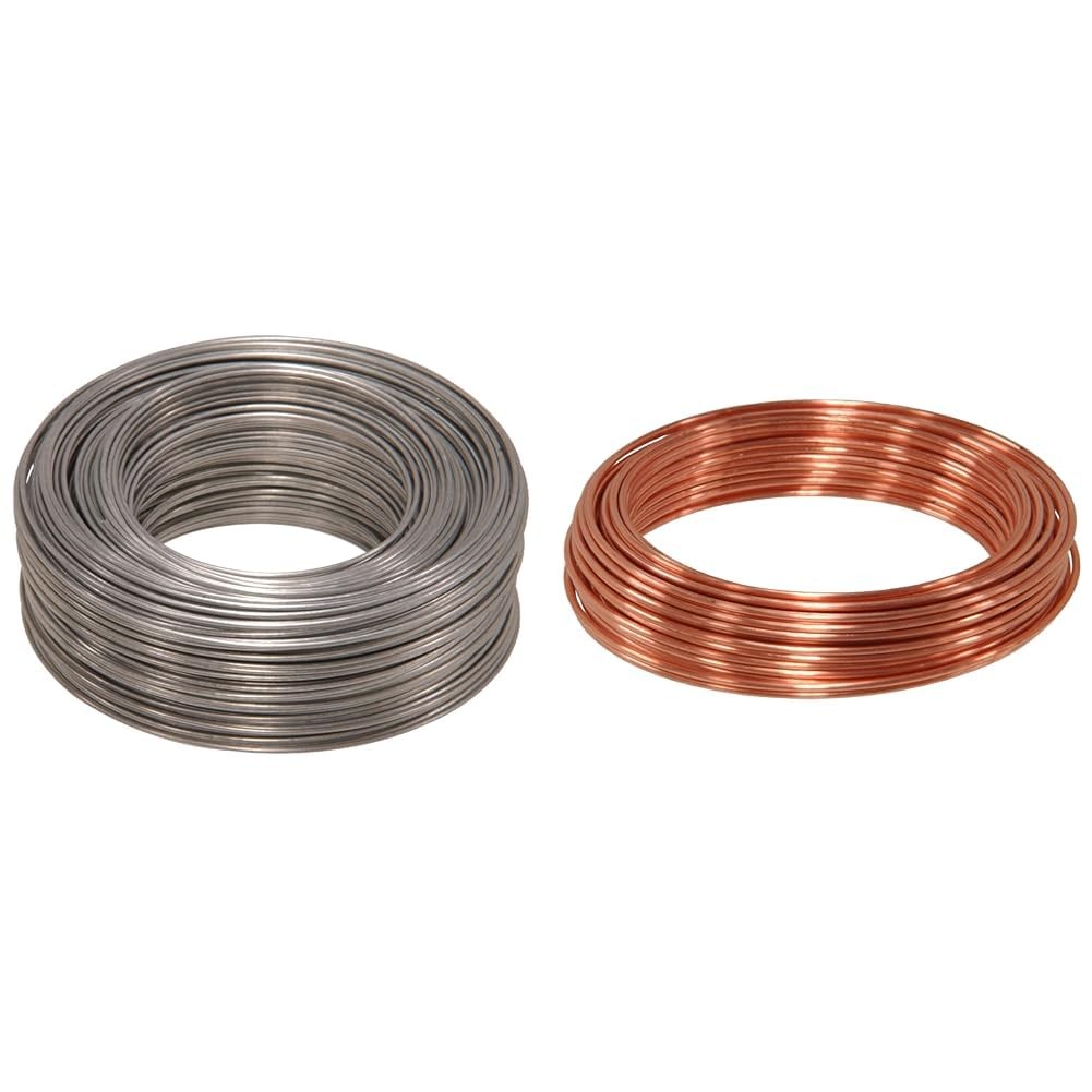 Hillman 20 Gauge Galvanized Hobby Wire 175′, Corrosion Resistant & 25′ Copper