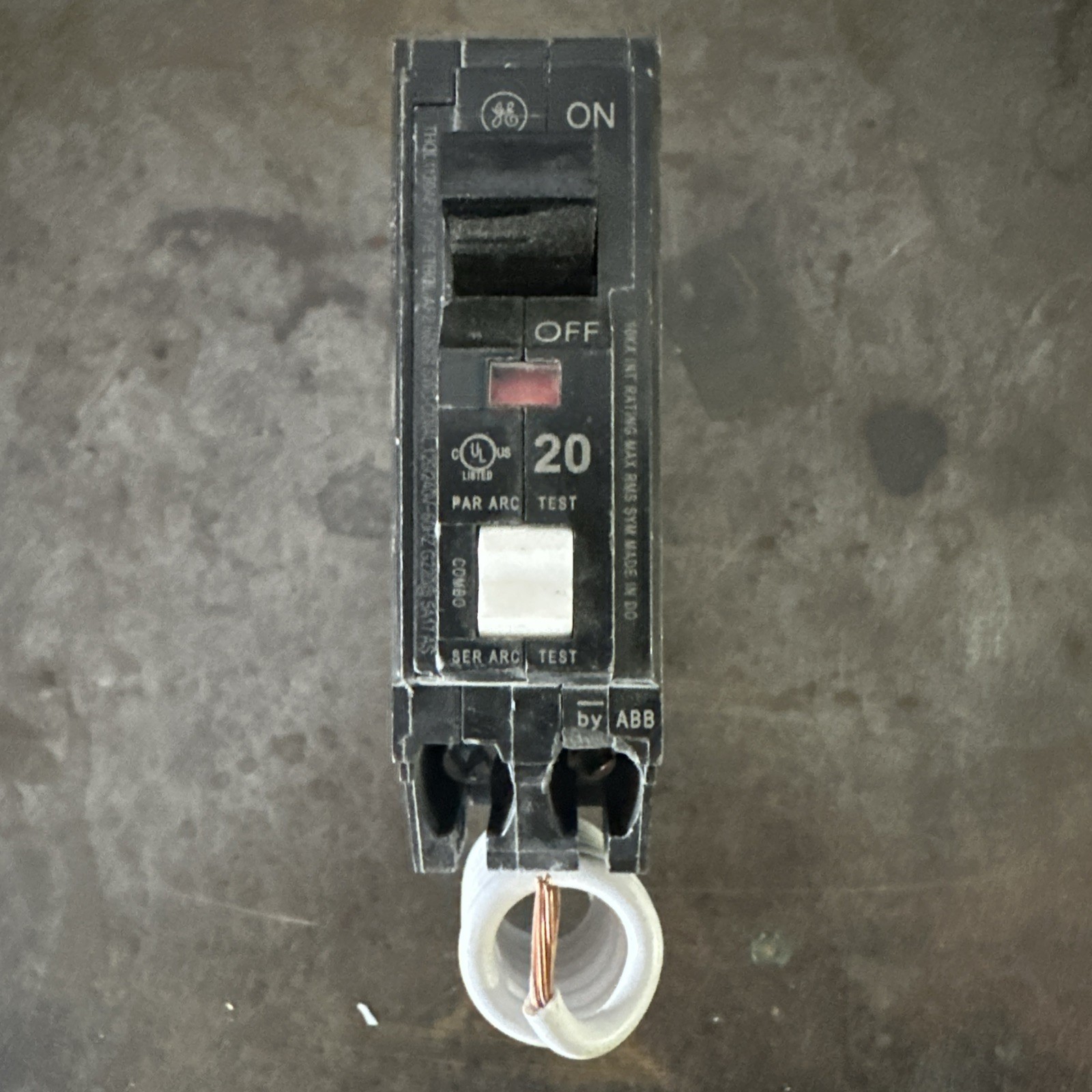GE 20 Amp 1-Pole Ground Fault Breaker with Self-Test