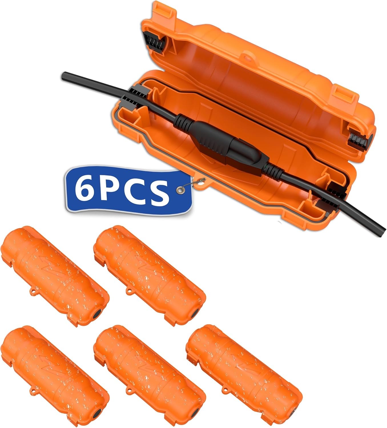 2 Pack Outdoor Extension Cord Safety Cover W/ Waterproof Seal IP54