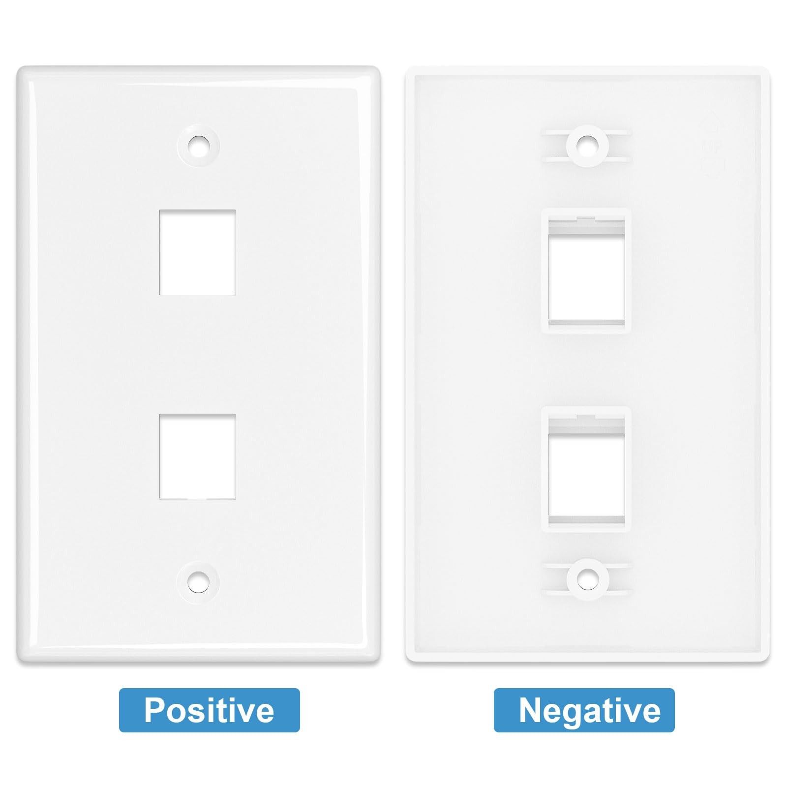 10Gbps Ethernet Wall Plate CAT6A 2Port Keystone Jack Outlet RJ45 Bracket