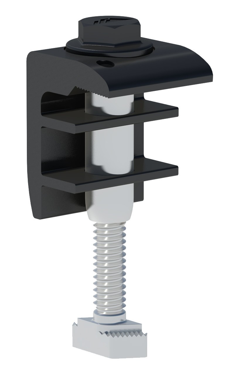 IronRidge End Fastening Object, Black UFO-END-01-B1 (End Clamp, 30-40mm)