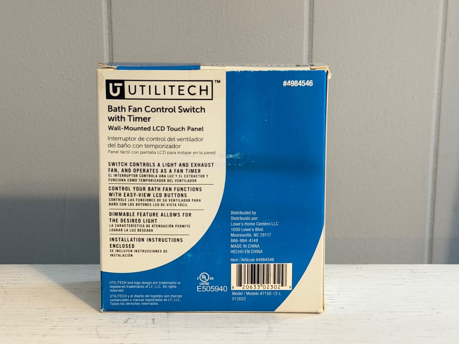 Utilitech Bath Fan Control Switch With Timer Wall Mounted LCD #4984546 FAST SHIP