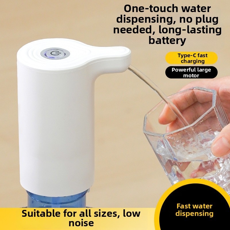 Water Pump Dispenser Rechargeable 30 Days Use Fits Standard Bottles Quiet