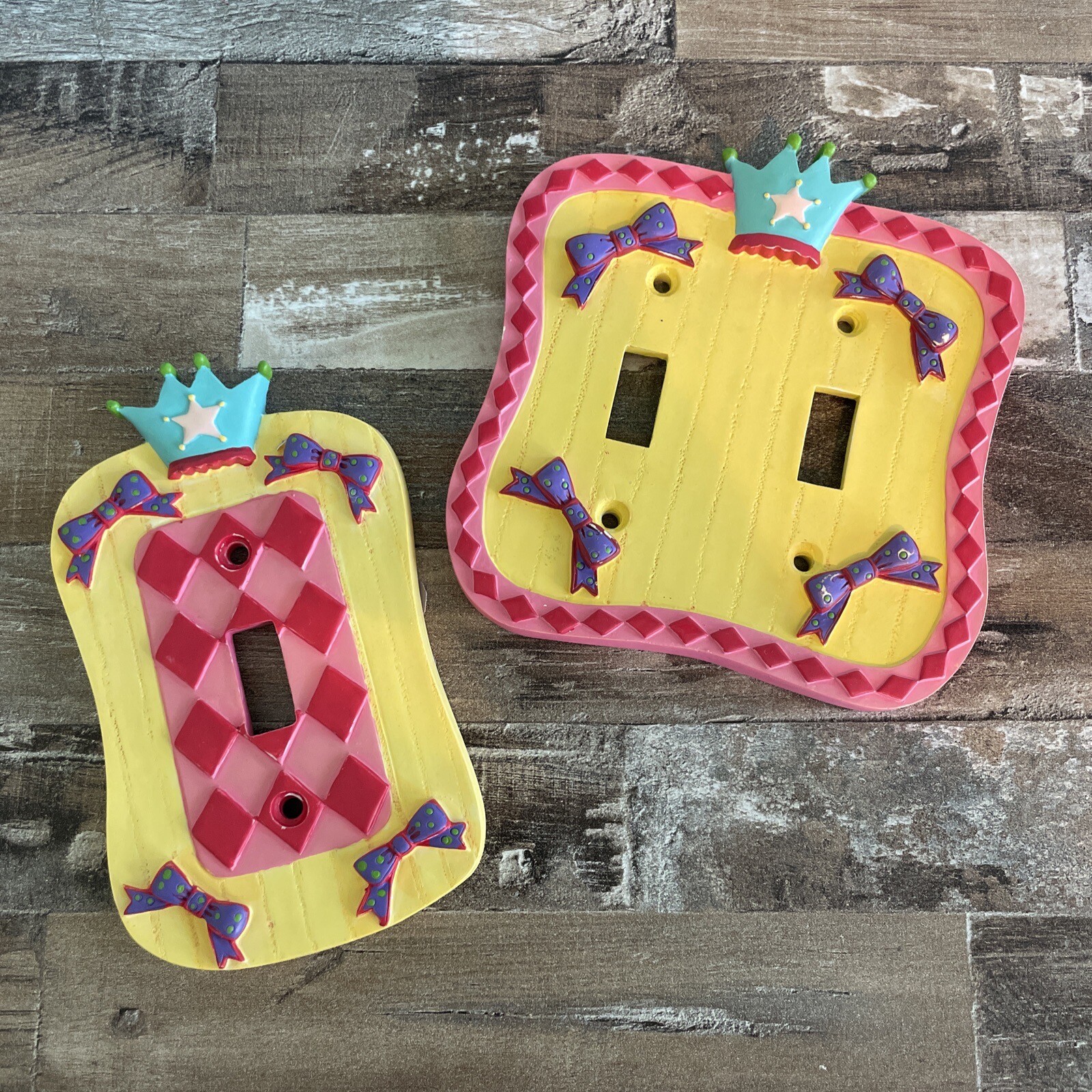 🔥Borders Unlimited SWITCH PLATE COVERS, Lot Of 2 ~ Princess – Castle Themed 🔥